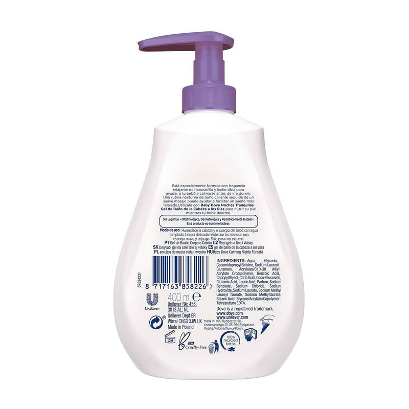 Dove Baby Body Wash Head To Toe Night 400ml