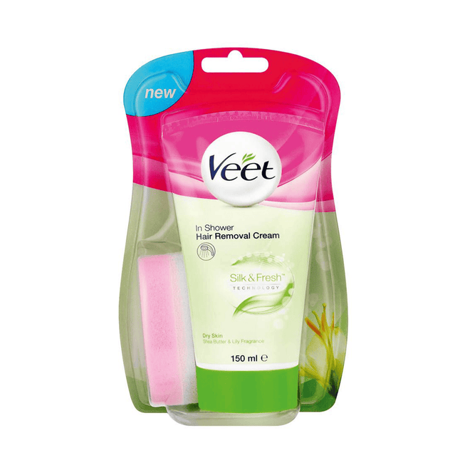 Veet Hair Removal Cream In Shower Legs & Body For Dry Skin 150g