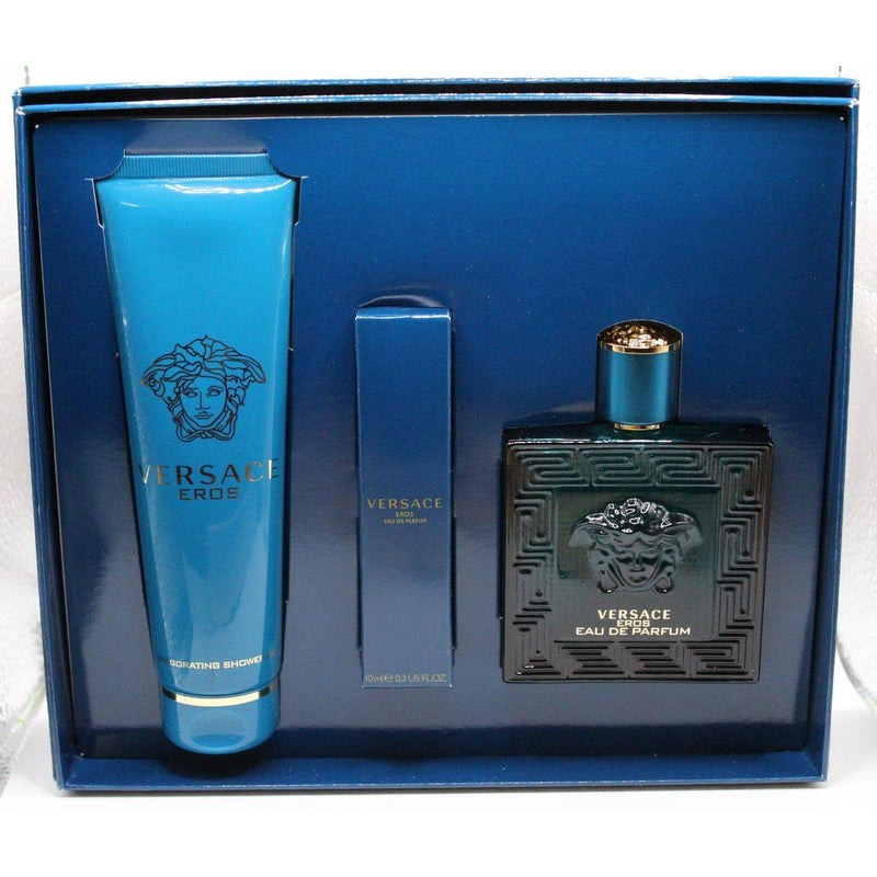 Versace Eros Parfum 100ml + Parfum 5ml + Invigorating Shower Gel 150ml Gift Set