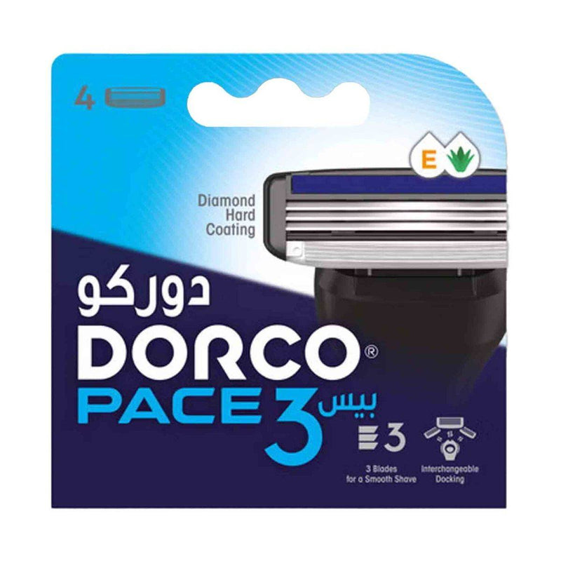 Dorco Razor Refills Pace 3 Men 4 Count