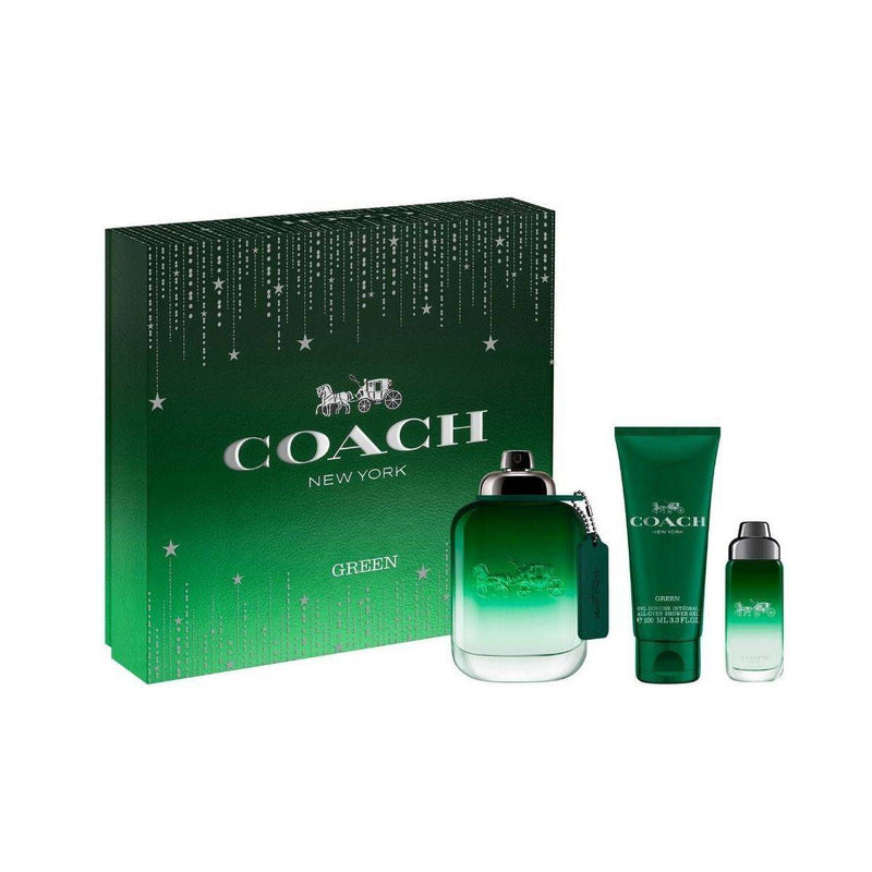 Coach Green Eau de Toilette 100ml + Eau de Toilette 15ml + All Over Shower Gel 100ml Gift Set