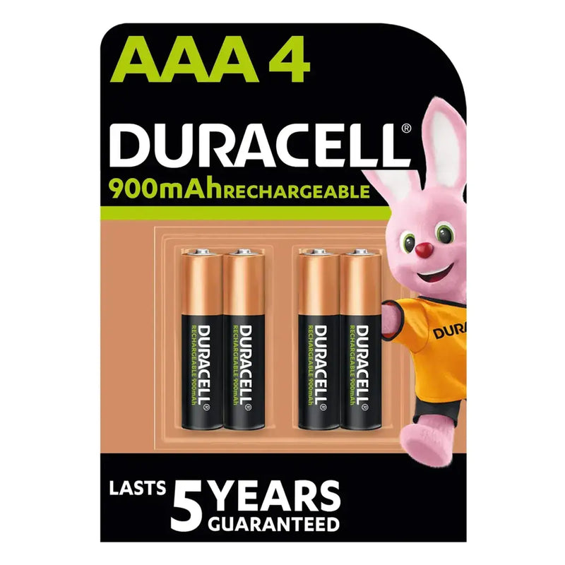 Duracell Battery Recharge AAA 900Mah 4 Pieces