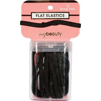 My Beauty Hair Snag Free Flat Elastic 12 Pack Black