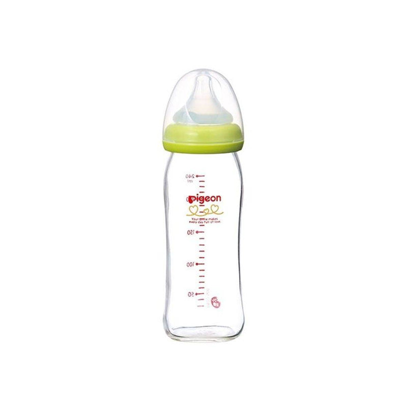 Pigeon Glass Feeding Bottle Transparent Cap 240ml