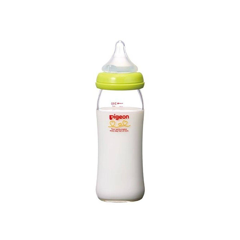 Pigeon Glass Feeding Bottle Transparent Cap 240ml