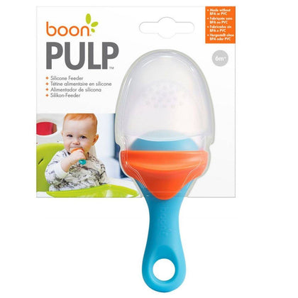 Boon Pulp Silicone Feeder Orange & Blue