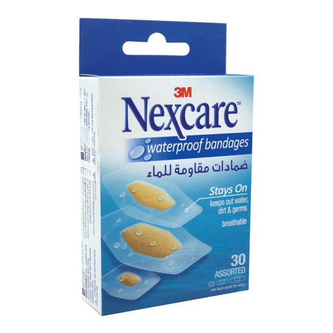 Nexcare Bandages Absolute Waterproof Assorted 30 Plasters