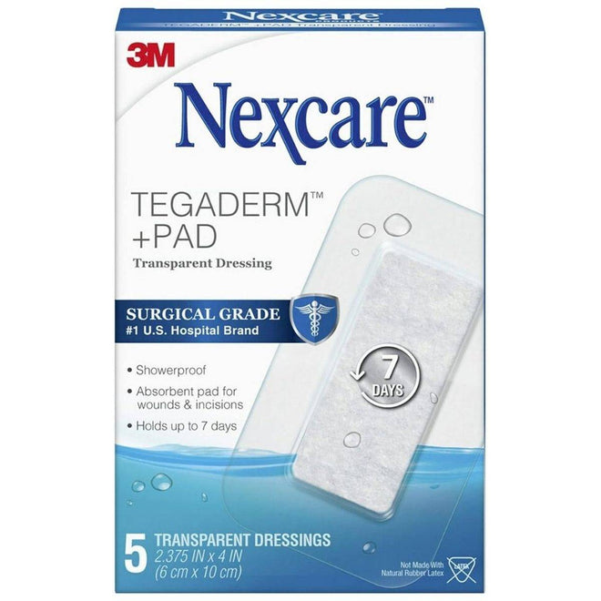 Nexcare Tegaderm Transparent Waterproof Dressing 6x10cm 5 Pieces
