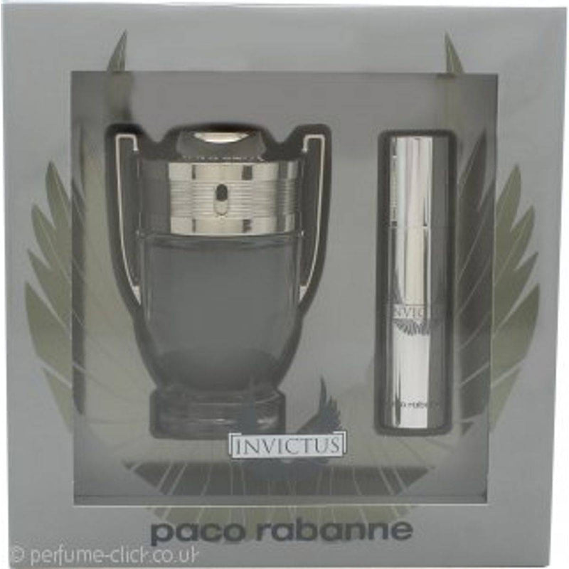 Paco Rabanne Invictus Eau de Toilette 50ml + Eau de Toilette 10ml Travel Spray Gift Set