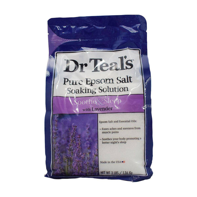 Dr Teals Pure Epsom Salt Soaking Solution Soothe & Sleep 1.36kg