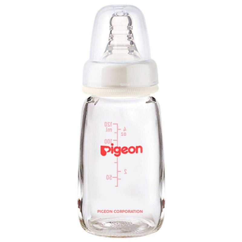 Pigeon Glass Feeding Bottle Transparent Cap 120ml