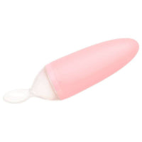 Boon Squirt Silicone Baby Food Dispensing Spoon Light Pink