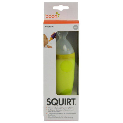 Boon Squirt Silicone Baby Food Dispensing Spoon Green