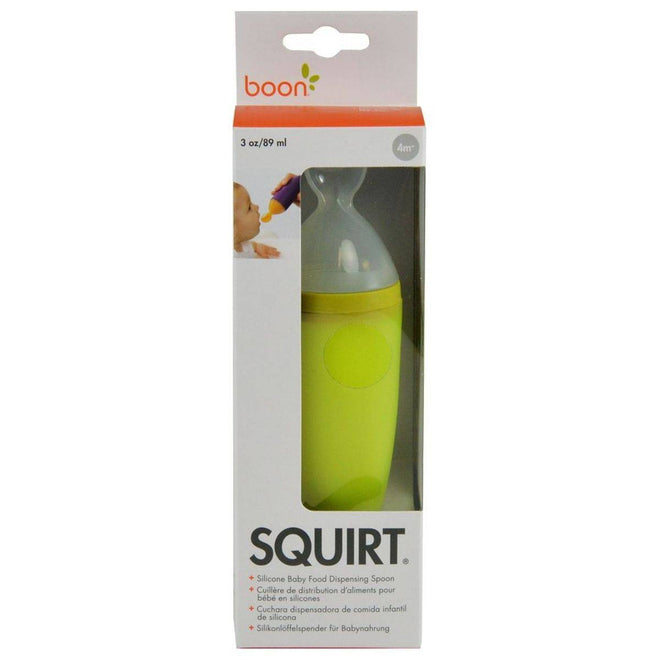 Boon Squirt Silicone Baby Food Dispensing Spoon Green