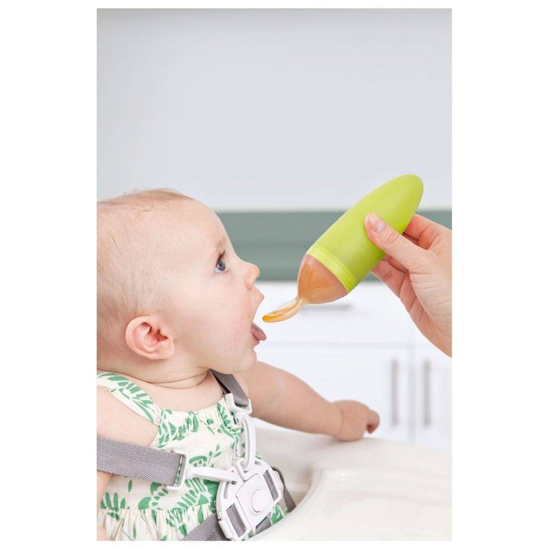 Boon Squirt Silicone Baby Food Dispensing Spoon Green