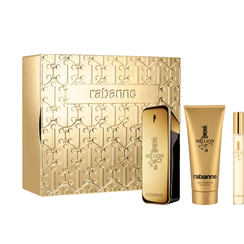 Paco Rabanne 1 Million Eau de Toilette 100ml + Eau de Toilette 10ml Travel Spray + Shower Gel 100ml Gift Set