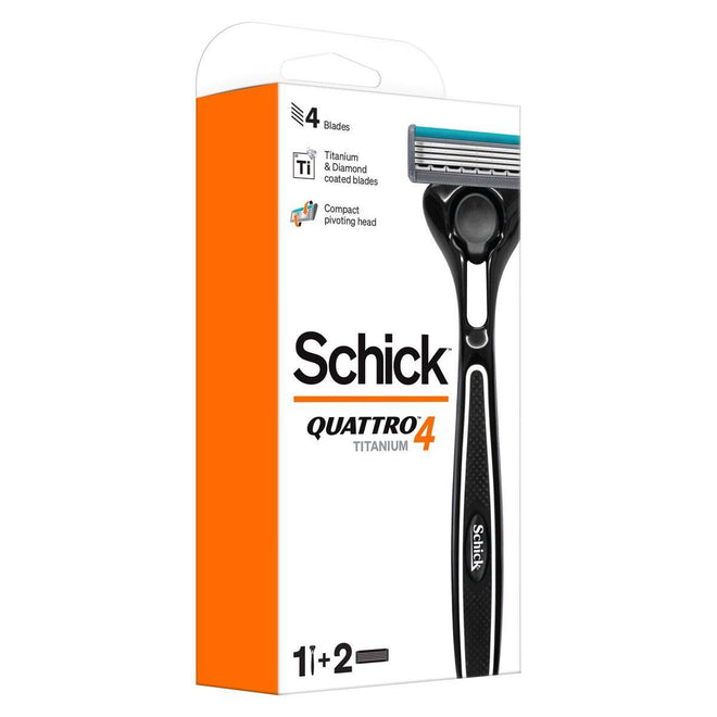 Schick Men Quattro 4 Titanium Kit 2 Razor