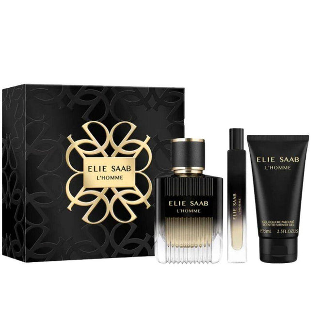 Elie Saab L'Homme (M) EDP 100ml + EDP 10ml + Scented Shower Gel 75ml Gift Set