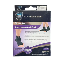 Neat Feat Spandex Gel Compression Arch Socks Medium