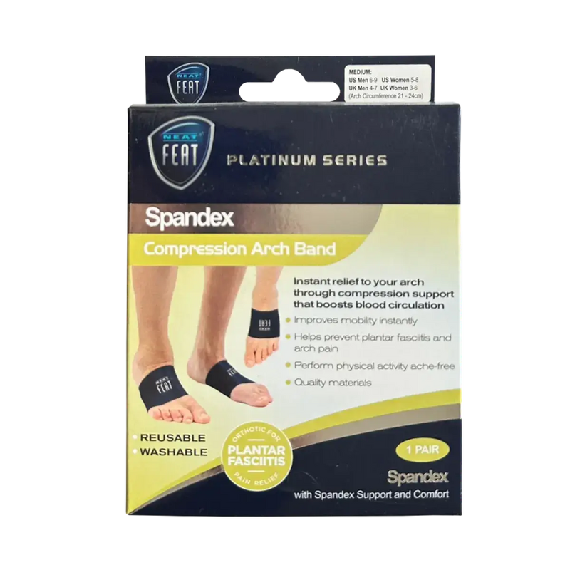 Neat Feat Spandex Gel Compression Arch Band Medium