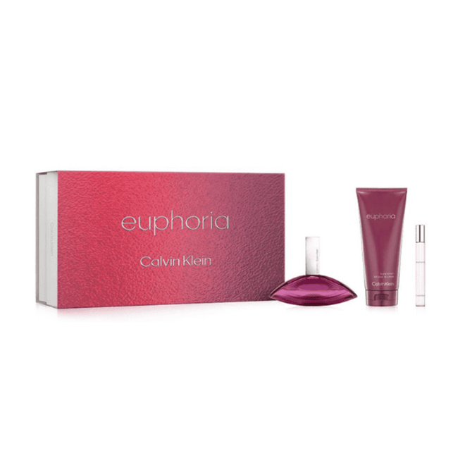 Calvin Klein Euphoria (W) EDP 100ml + Body Lotion 200ml + Travel Size 10ml Gift Set