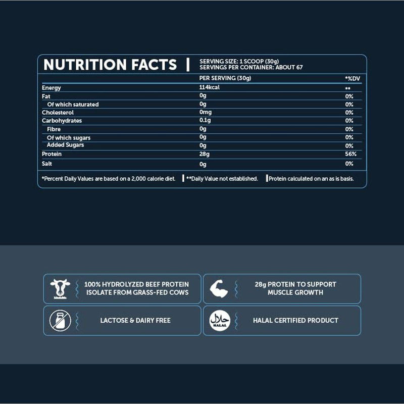 Basix Clear Beef Protein Isolate Blue Raspberry 2kg