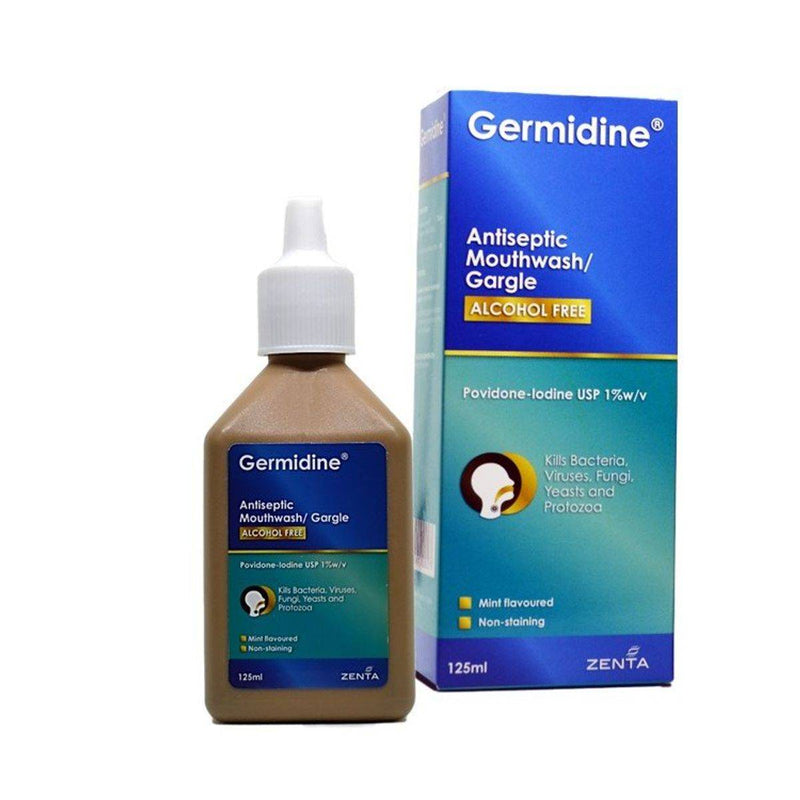 Germidine Mouthwash Gargle Alcohol Free 125ml