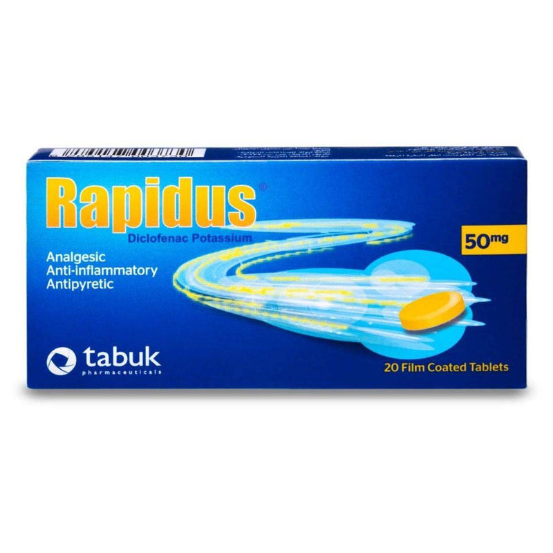 Rapidus 50mg 20 Coated Tablets - Do Not Enable