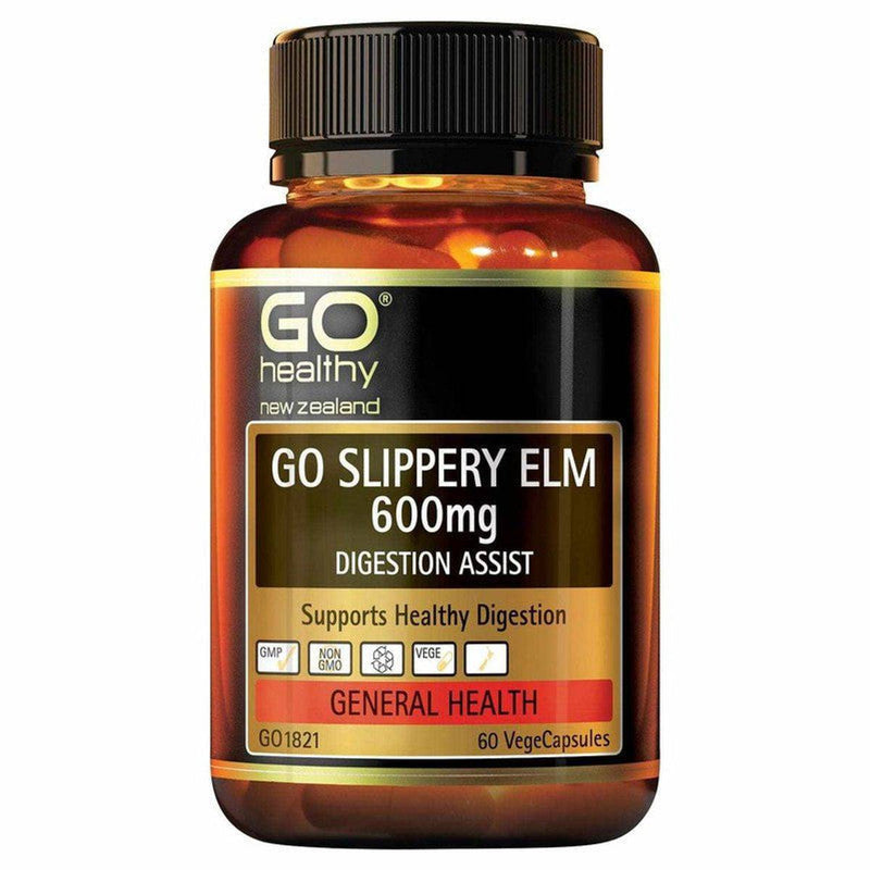 GO Healthy Slippery Elm 600mg 60 VegeCapsules