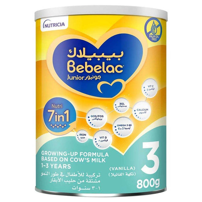 Bebelac Formula Nutri 7in1 Palm Oil Free Stage 3 (1-3 Years) Growing Up 800g