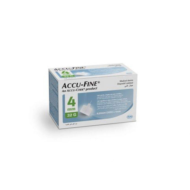 Accu-Fine Insulin Pen Needles Sterile 32gx4mm 100 Packs