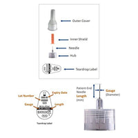 Accu-Fine Insulin Pen Needles Sterile 32gx4mm 100 Packs