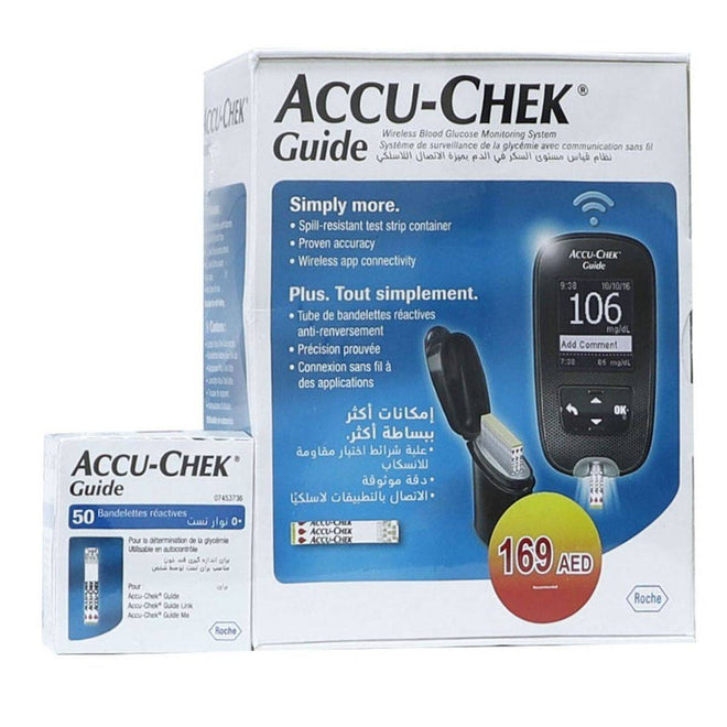 Accu-Chek Guide Blood Glucose Meter with 50 Test Strips