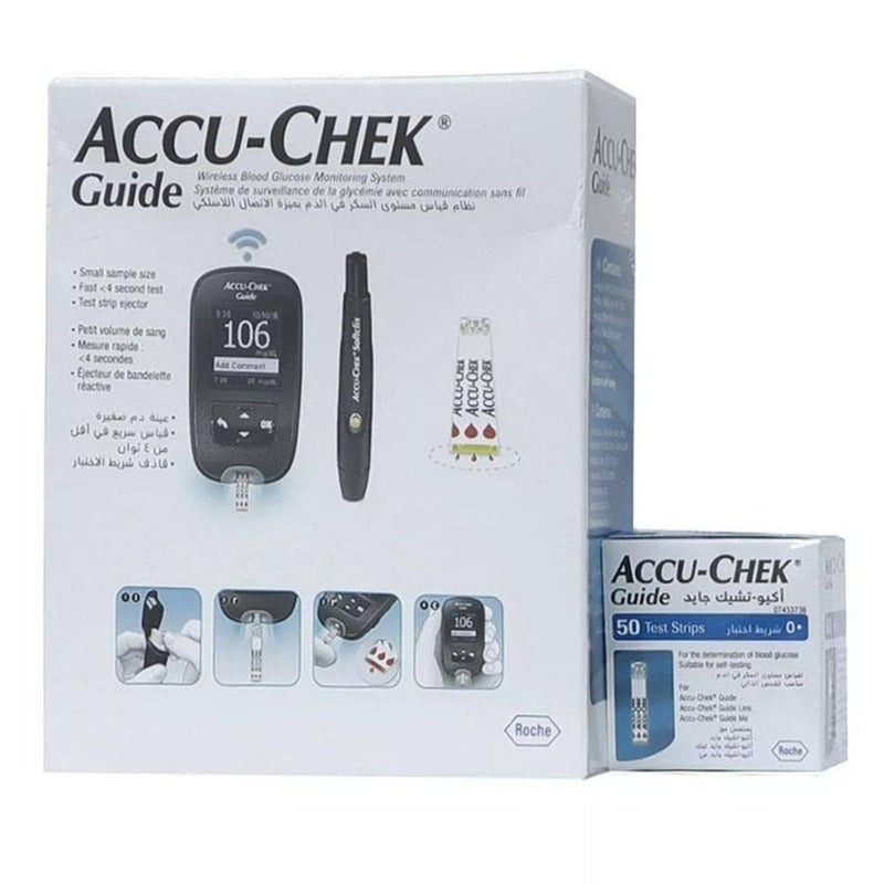 Accu-Chek Guide Blood Glucose Meter with 50 Test Strips