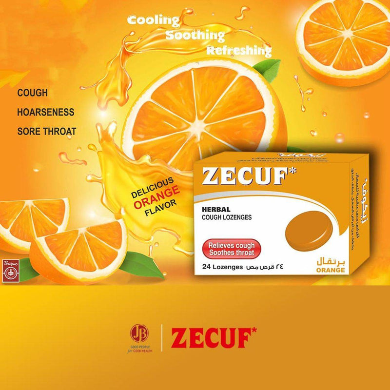 Zecuf Herbal Lozenges Orange 24 Pack