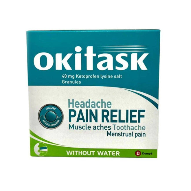 Okitask 40mg Headache Pain Relief Oral Granules 20 Sachets