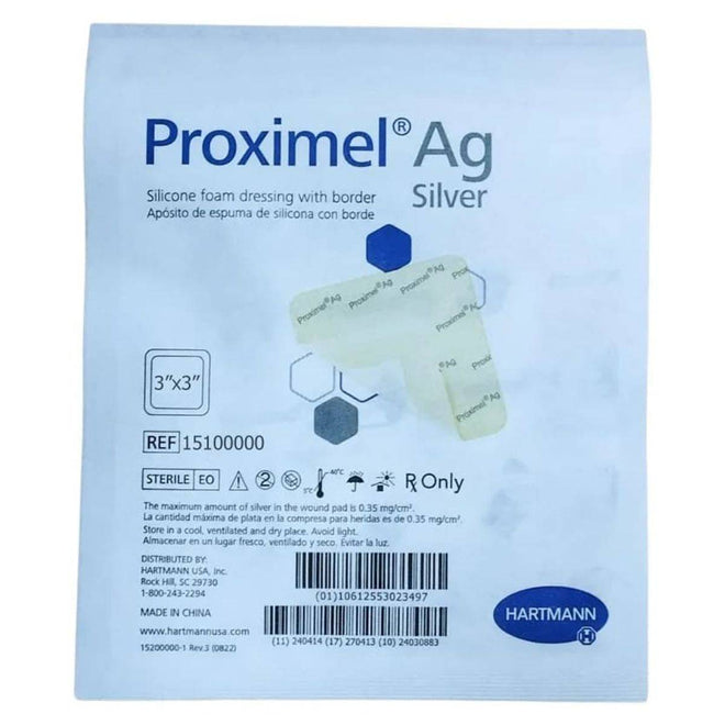 Hartmann Proximel AG Silicone Dressing 3x3 Inches 10 Sheet
