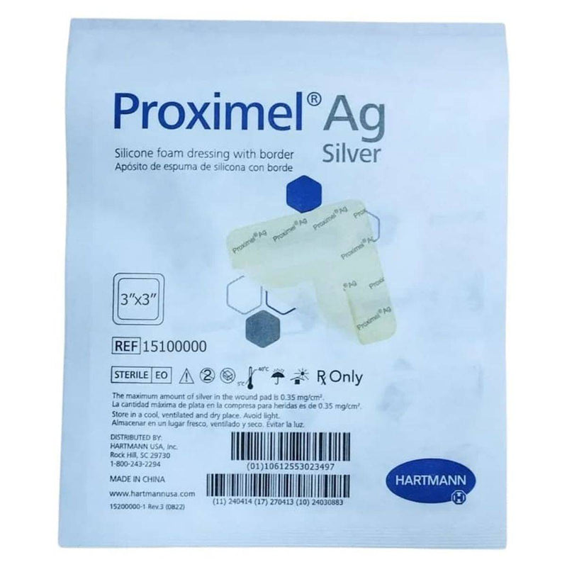Hartmann Proximel AG Silicone Dressing 3x3 Inches 10 Sheet