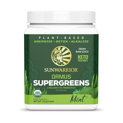 Sun Warrior Ormus Supergreens Organic Mint 225g