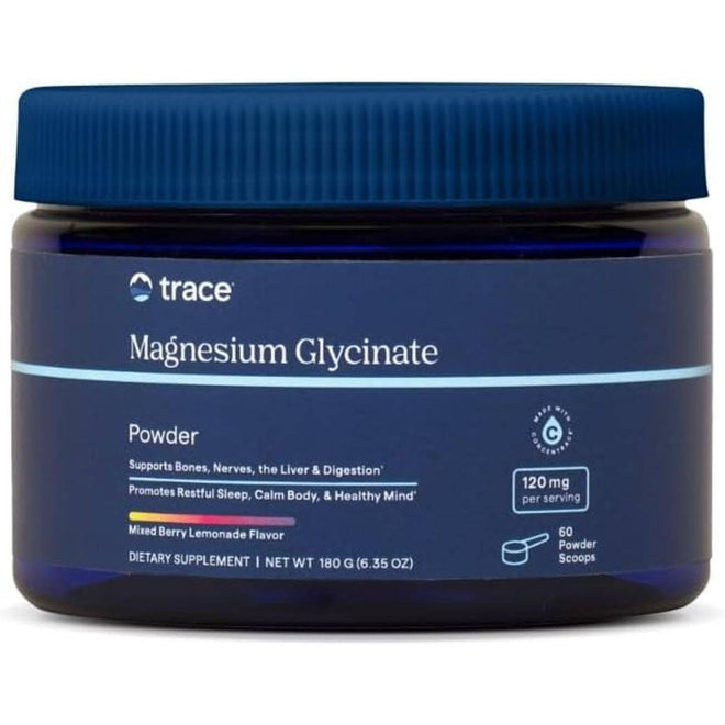 Trace Minerals Magnesium Glycinate Powder 120mg Berry Lemon 180g