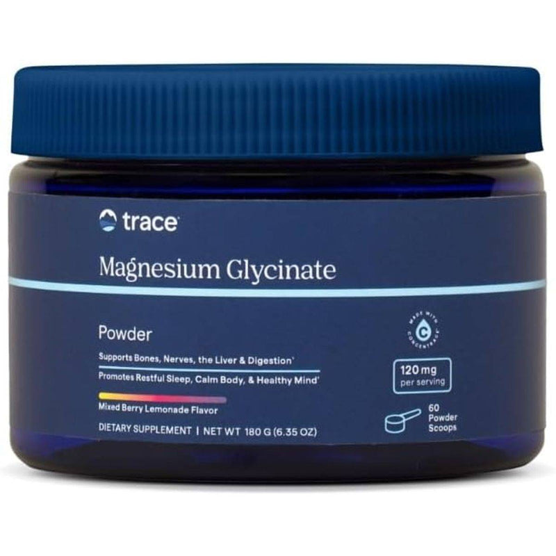 Trace Minerals Magnesium Glycinate Powder 120mg Berry Lemon 180g