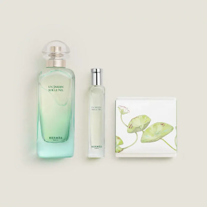 Hermes Un Jardin Sur Le Nil (U) Set EDT 100ml + EDT 15ml + Parfum Soap 50g