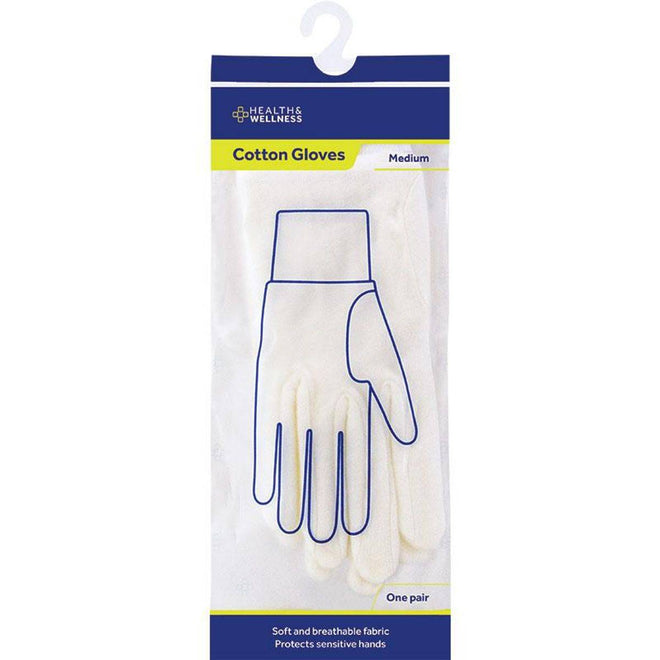 Health & Wellness Cotton Gloves Medium NEW
