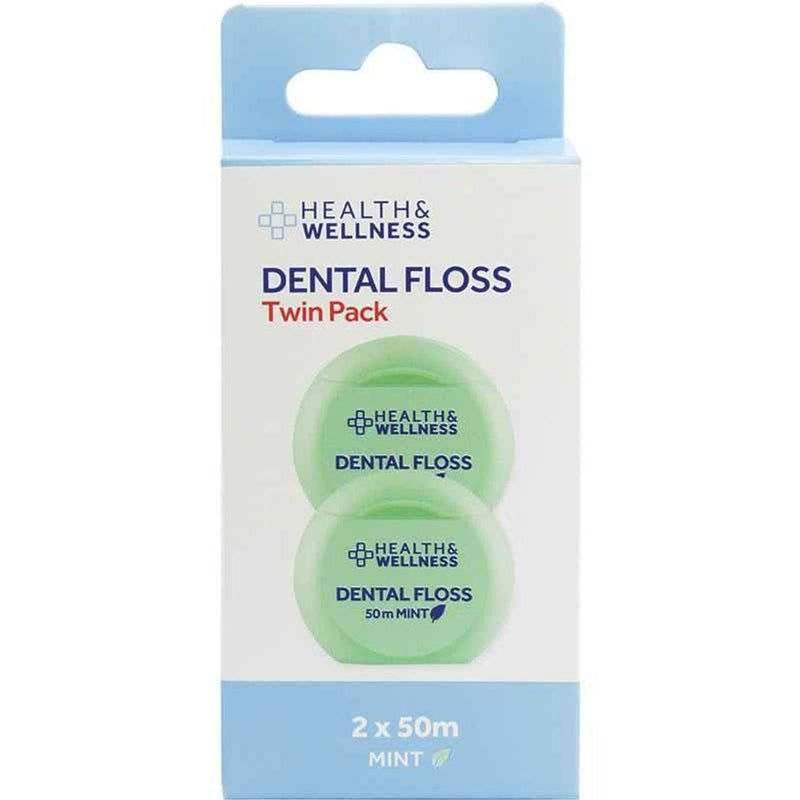 Health & Wellness Dental Floss 2x50m Twin Pack Mint