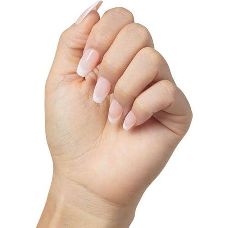Kiss False Nails IFB02C Impress The No Glue Mani Genuine Bare French Medium 30 Count
