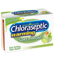 Chloraseptic Sore Throat Warming Green Tea 18 Lozenges