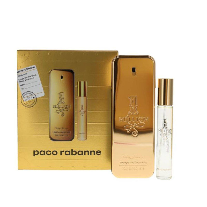 Paco Rabanne 1 Million Eau de Toilette 100ml + Eau de Toilette 20ml Travel Spray Gift Set
