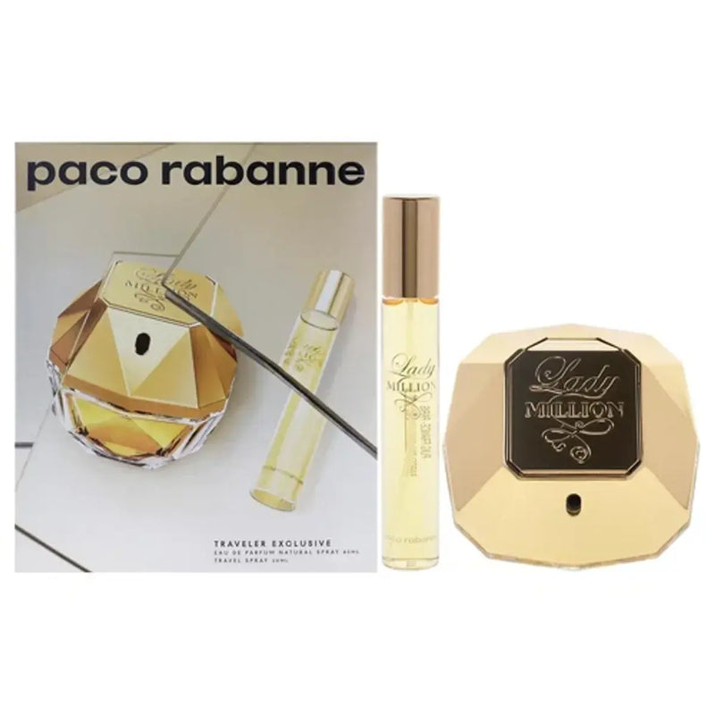 Paco Rabanne Lady Million Eau de Parfum 80ml + Eau de Parfum 20ml Travel Spray Gift Set