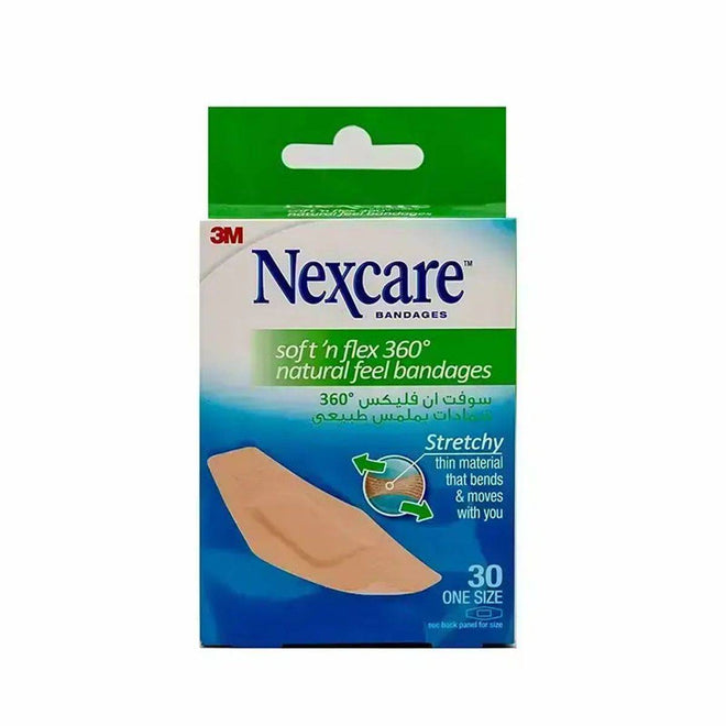 Nexcare Bandages Soft N Flex Natural Feel 28x76mm 30 Plasters