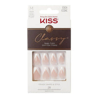 Kiss False Nails KCS04C Classy Trendy Shape & Style With Glue Medium 28 Count